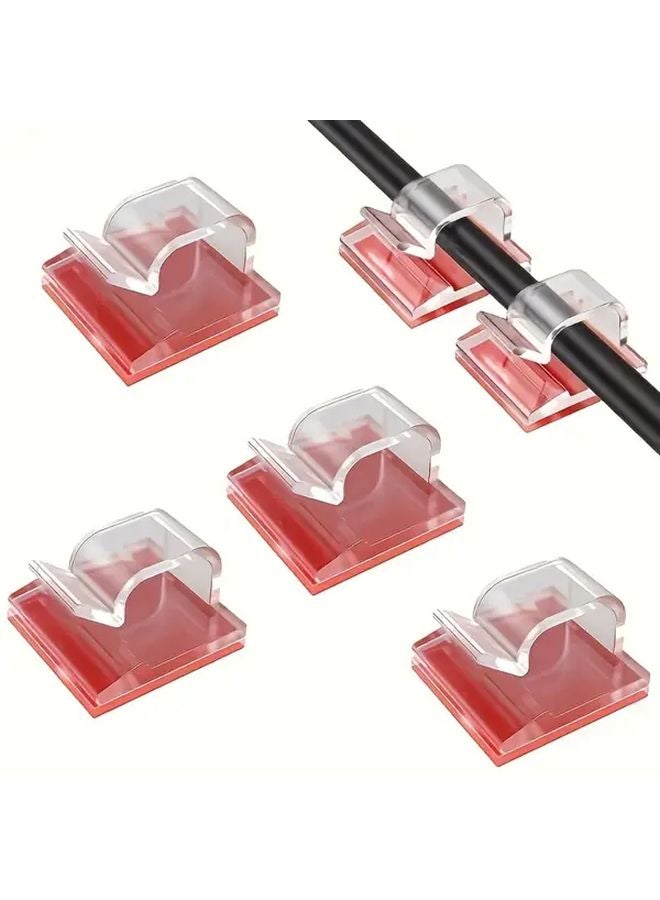 White 11PCS Cable Holder Organizer with Suction Cup Buckle Lock Heavy Duty Wire Management Clamp - Image 4