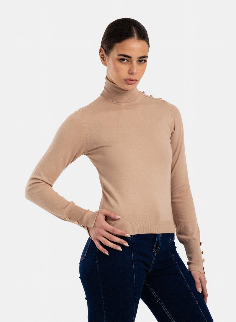 Clue Stitched Buttoned Slim Pullover - Image 2