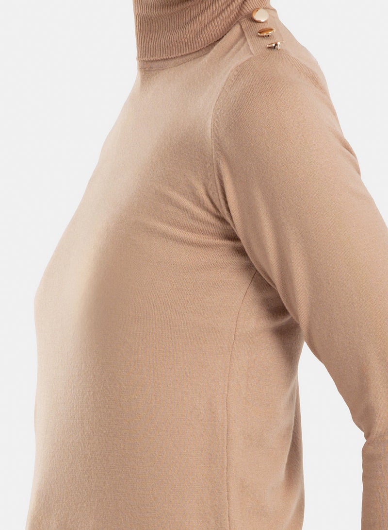 Clue Stitched Buttoned Slim Pullover - Image 5