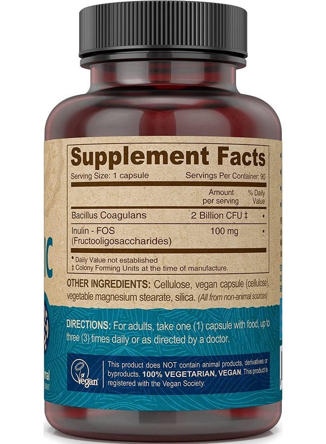 DEVA Vegan Probiotic with FOS Prebiotics Supplement - 2 Billion CFU with 100 MG of Prebiotics Per Serving for Men & Women - Non-Dairy Gluten Free - Naturally Shelf Stable - 90 Capsules (Pack of 2) - Image 4