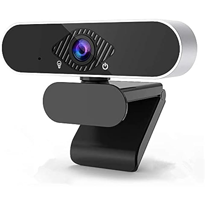 FULL HD 1080P WEBCAM FOR PC, COMPUTER WEB CAMERAS SUPPORT 360 DEGREE ROTATION DESKTOP LAPTOP WEBCAM WITH BUILT-IN MICROPHONE PLUG AND PLAY SUITABLE FOR ONLINE CLASSES SMALL MEETINGS - Image 1