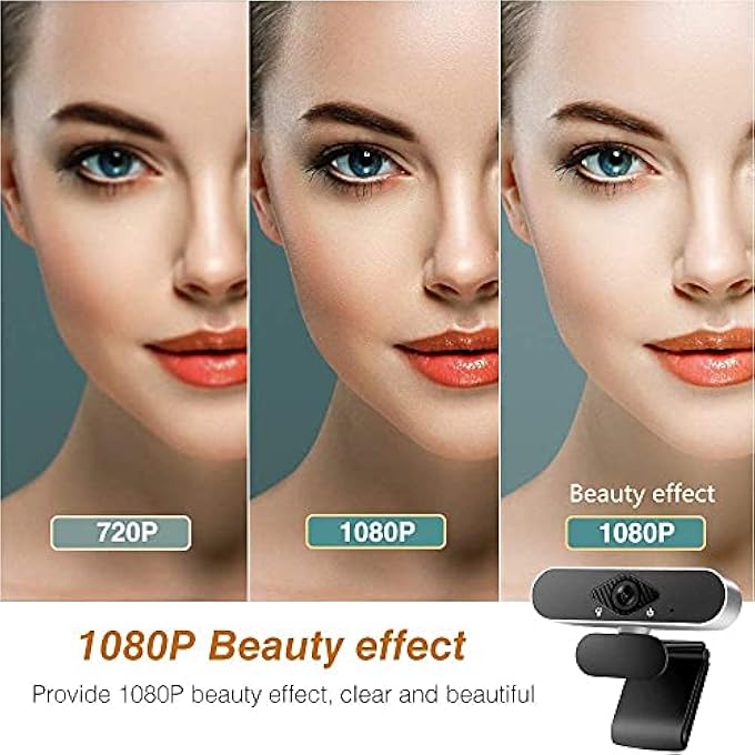 FULL HD 1080P WEBCAM FOR PC, COMPUTER WEB CAMERAS SUPPORT 360 DEGREE ROTATION DESKTOP LAPTOP WEBCAM WITH BUILT-IN MICROPHONE PLUG AND PLAY SUITABLE FOR ONLINE CLASSES SMALL MEETINGS - Image 3