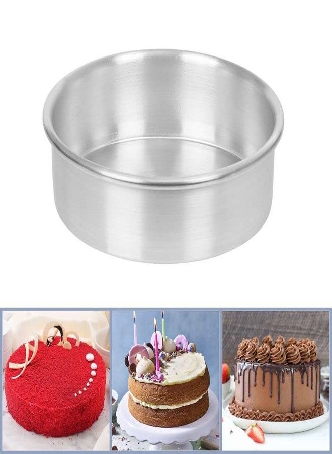 FINALITY Aluminium Baking Cake Pan/Mould for Microwave Oven Size-5no,6no,7no,8no Set of 4 (Round) - Image 2