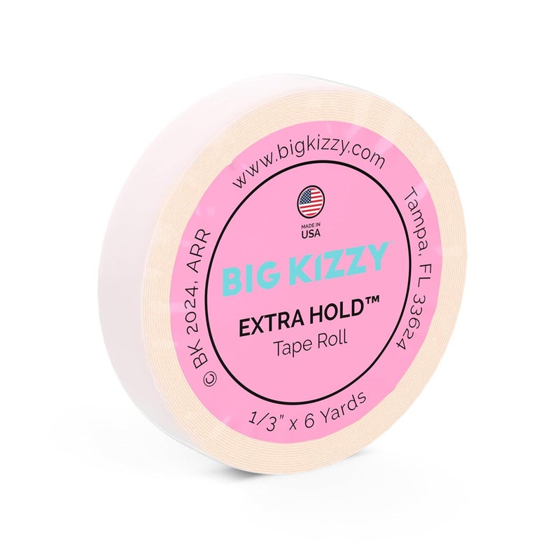 Big Kizzy Big Kizzy Double Sided Tape in Hair Extension Tape Roll Extra Hold 313 x 6 Yards  7 Weeks of wear  Strong Hold Replacement Tape for Tape Weft Express Weft Made in USA Medical Grade Adhesive