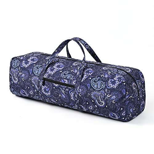 Boulder Bee | Yoga Mat Bag | Large Yoga Mat Carrier with Wet Pocket | Yoga Gifts | Gym Tote Bag for Women (Blue) - Image 1