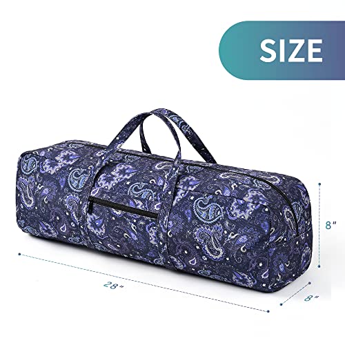 Boulder Bee | Yoga Mat Bag | Large Yoga Mat Carrier with Wet Pocket | Yoga Gifts | Gym Tote Bag for Women (Blue) - Image 5