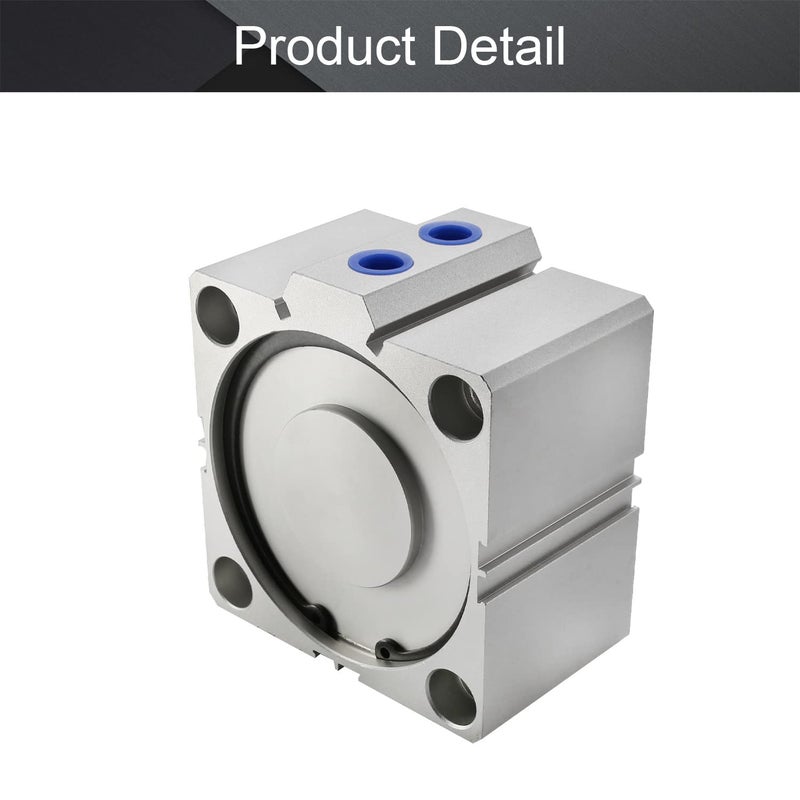 Othmro SDA100x20 Sealing Thin Air Cylinders Pneumatic Air Cylinders 3.94inch Bore 0.79inch Stroke Air Cylinders Aluminium Alloy Pneumatic Components for Pneumatic and Hydraulic Systems - Image 3