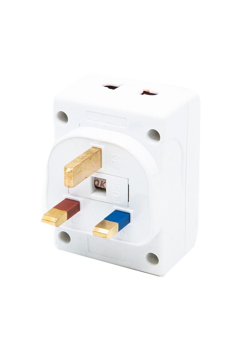 Oshtraco 3 Pin 1 x 13 Amp Multi 2 x 2 Pin Adaptor - Image 4