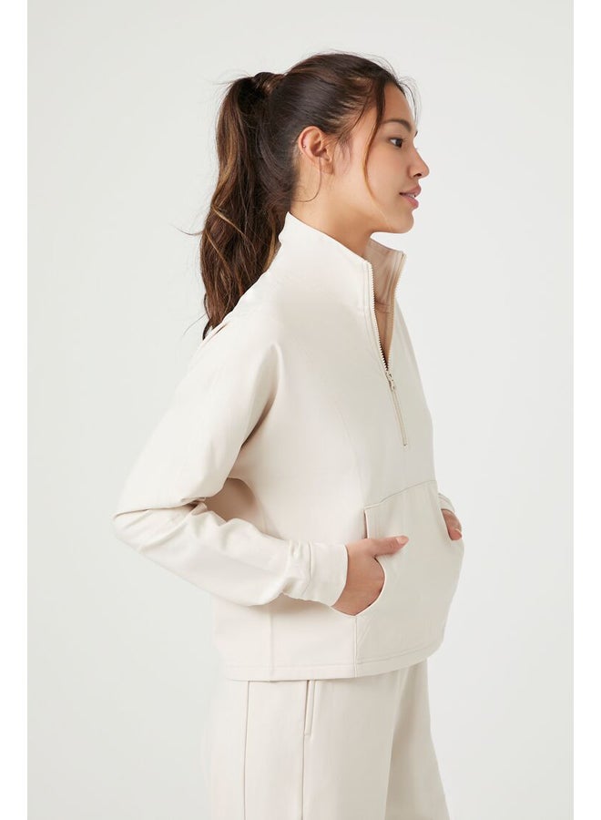 FOREVER 21 Active Half-Zip Funnel Neck Jacket - Image 4
