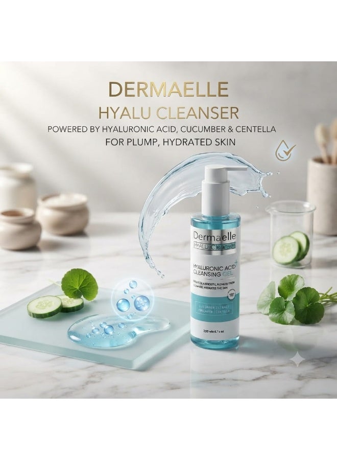 Dermaelle Hyaluronic Acid Cleansing Gel 200Ml  ( Packaging May Vary ) - Image 2