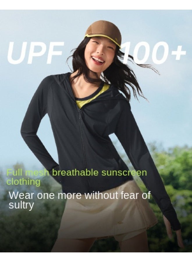 نيو سترة جديدة مريحة تسمح بمرور الهواء للحماية من الشمس للنساء، ملابس خارجية خفيفة الوزن ذات ملمس بارد للرياضة للحماية من الأشعة فوق البنفسجية، ملابس واقية للبشرة في الصيف - Image 1