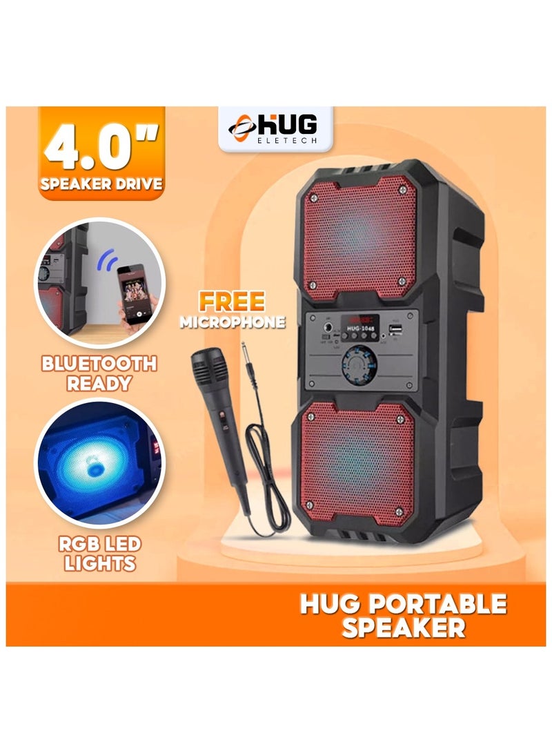 HUG Portable Party Karaoke Speaker with LED Display and Mic - Image 2