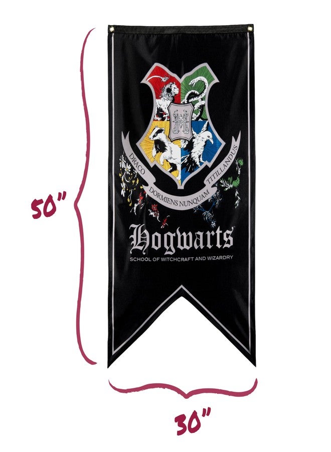Conquest Journals Harry Potter Hogwarts Crest Banner, 30'' x 50'' Extra Large Flag, 300D Oxford Cloth, Banners for Birthday Parties, Party Supplies, Dorm Decorations, Wall Decor, Officially Licensed - Image 5