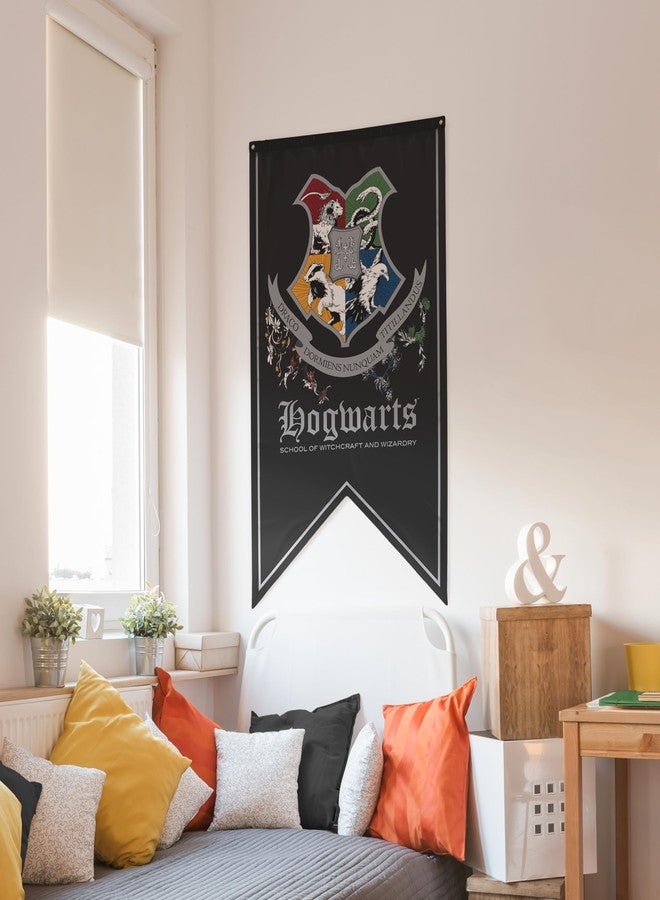 Conquest Journals Harry Potter Hogwarts Crest Banner, 30'' x 50'' Extra Large Flag, 300D Oxford Cloth, Banners for Birthday Parties, Party Supplies, Dorm Decorations, Wall Decor, Officially Licensed - Image 2