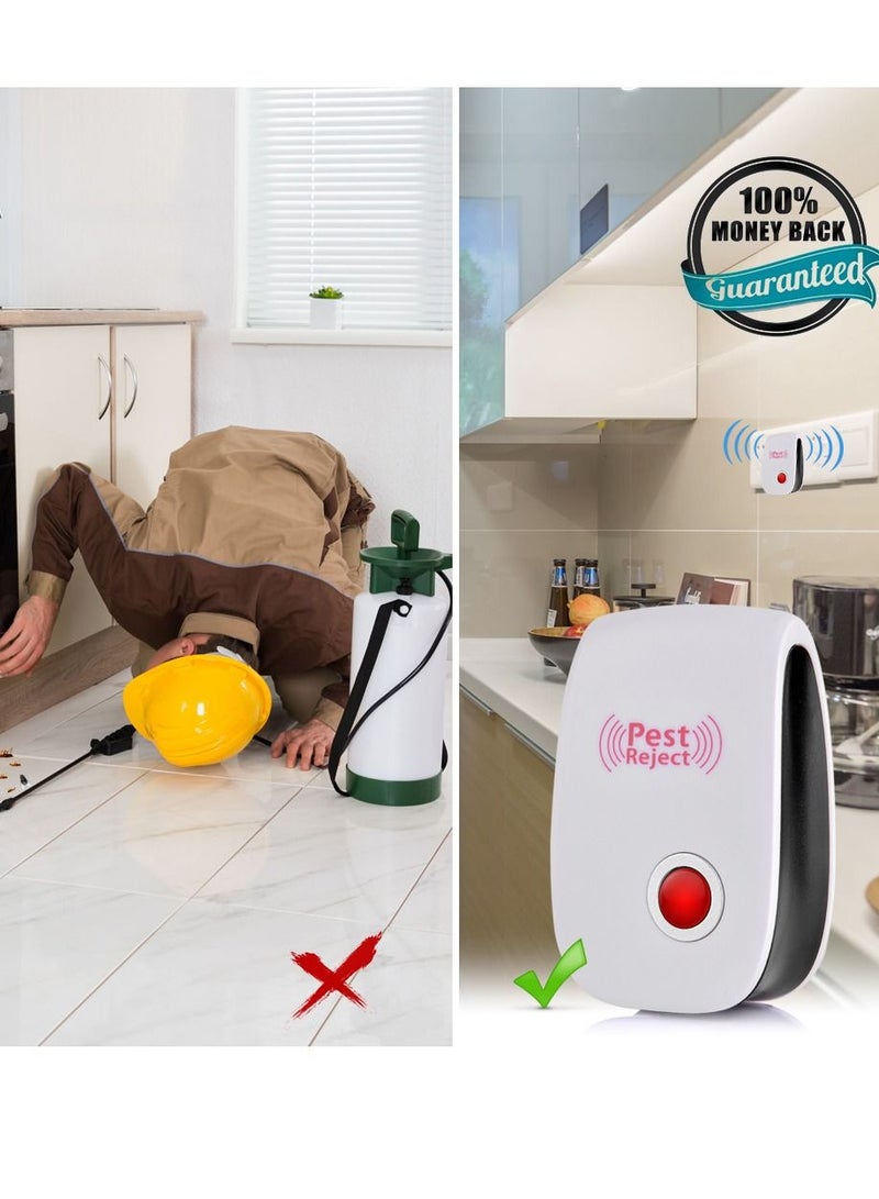 Pest Reject جهاز طارد الآفات الإلكتروني بالموجات فوق الصوتية للفئران والصراصير والحشرات والجرذان والعناكب والبعوض، قاتل الآفات للتحكم في الآفات المنزلية - Image 2