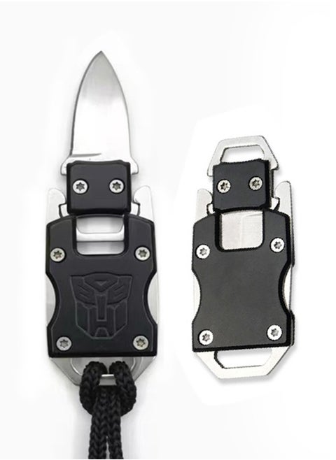 Optimus Prime Shaped Folding Knife,Mini Knife,Fruit Paring Knife (Black)