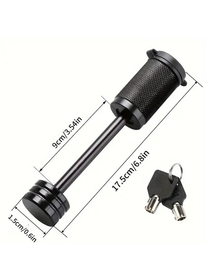 Black Iron Tongue Coupler Lock For Trailer Semi Trailer RV And Car Trailer 1 4 Inch Diameter 2 1 2 Inch Span 1 Pack - Image 3