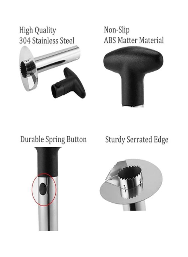 بيوينتي قشارة أناناس أسود/ فضي 24x8سم - Image 3