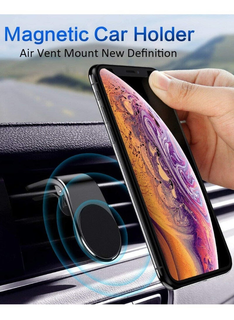 ELTRAZONE Car Air Vent Mount Metal magnet bracket Holder Stand for iPhone Mobile Cell Phone GPS Navigator Holder(black)  - Image 5