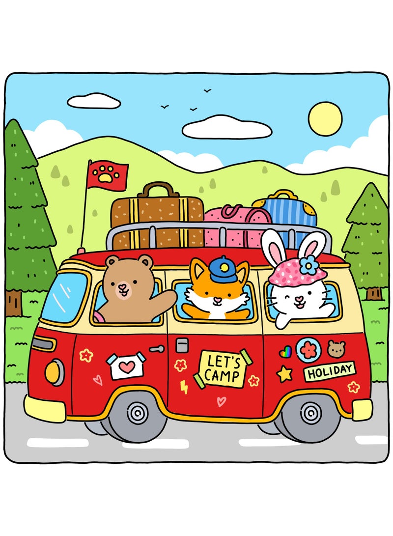 Generic Fuzzy Friends: Super Cute Coloring Book for Adults and Teens Featuring Adorable Animals Characters (Fuzzy Friends Coloring) 21CM X 21CM  - Image 5