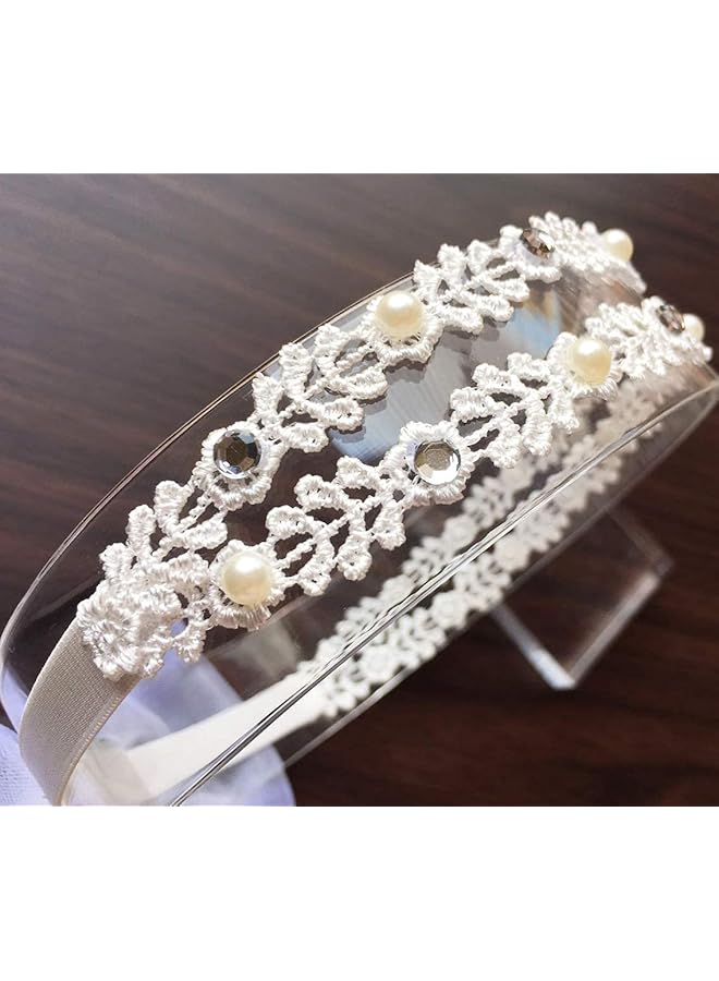 إيروريكس رباط رأس مرن للغاية من القطن والدانتيل للأطفال الرضع، قطعتان، رباط شعر عمامة ناعم للأطفال الرضع - Image 5