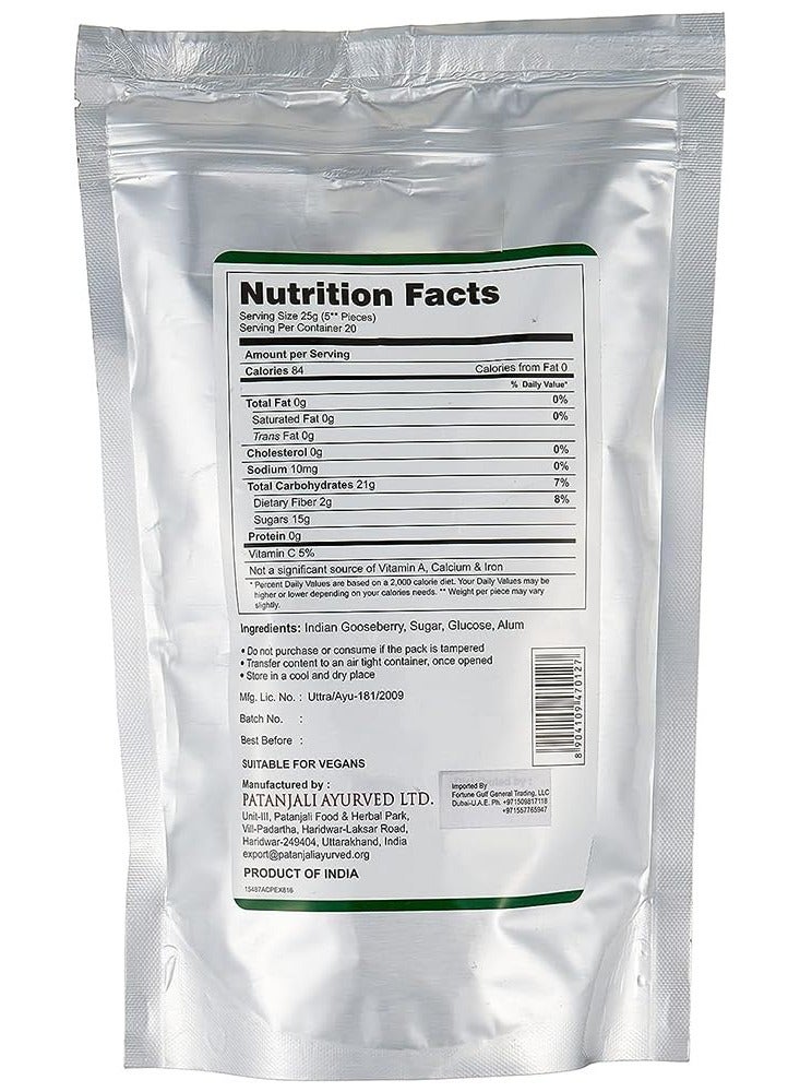 Patanjali Amla Candy  India Gooseberry candy 500gmn - Image 2