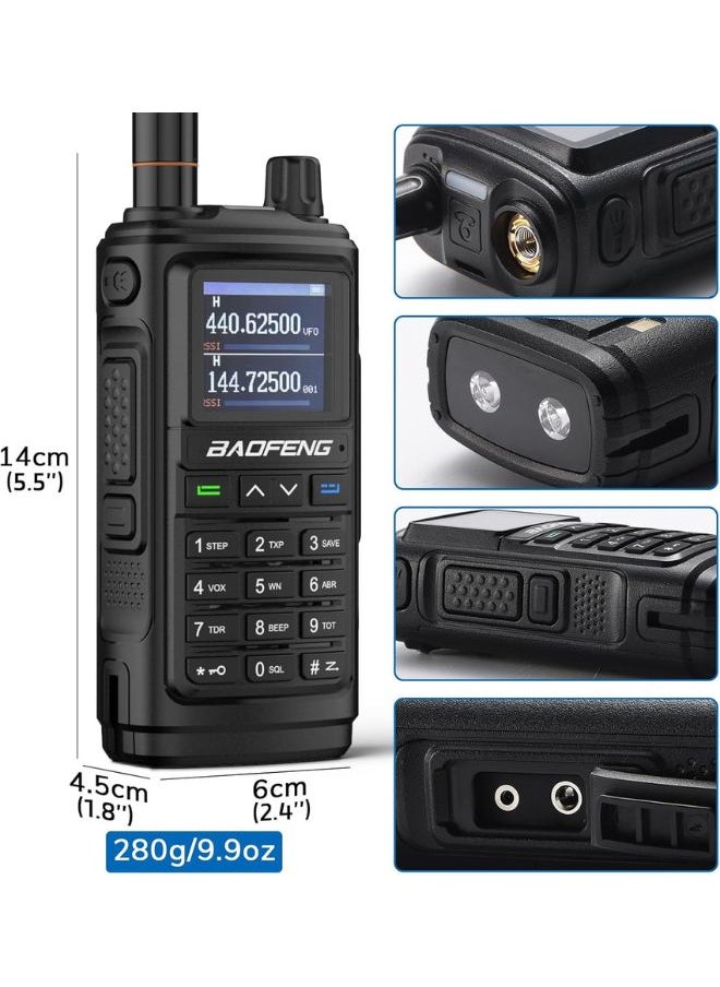 باوفينج - راديو BAOFENG UV-17R ثنائي الاتجاه، نطاق مزدوج 144-148/420-450 ميجا هرتز راديو هام محمول مع 999 قناة يدوية DTMF VOX بطارية ليثيوم أيون 1800 مللي أمبير في الساعة، هوائي طويل عالي الكسب، دعم غرد (عبوتان)، أسود - Image 1