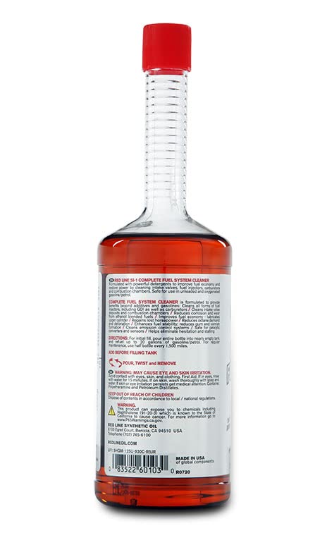 Red Line ريد لاين 60103 SI-1 منظف نظام الوقود الكامل - 15 أونصة (4 عبوات) - Image 3