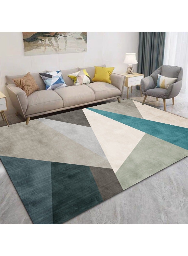 Loquat Squality Polyester Fiber Minimalist Geometric Printed Carpet - Image 1
