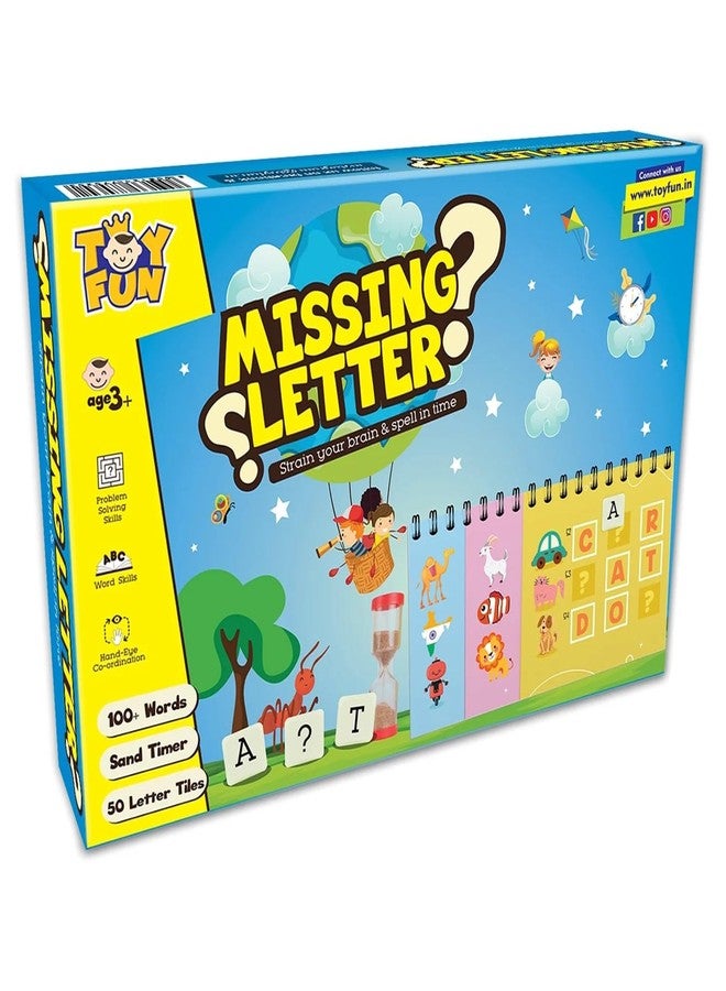 YUIOP - Missing Letter - Educational Game - with Sand Timer - 100+ Words - 50 Letter Tiles - Image 2
