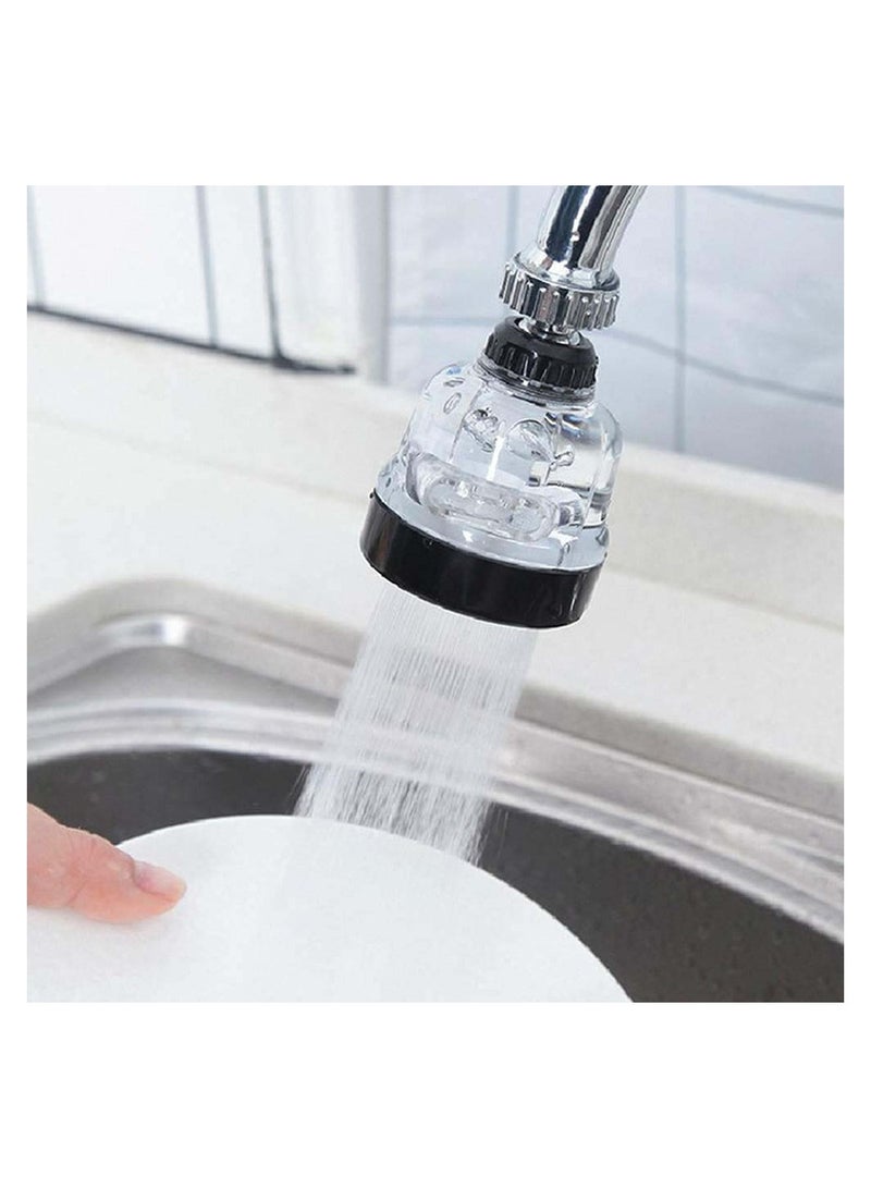 360°Swivel Faucet Tap Aerator Transparent Adjustable Water Saving Faucet Splash Proof Filter Booster 3 Modes are Adjustable Used in Bathroom Kitchen Washbasin 3Pcs - Image 3