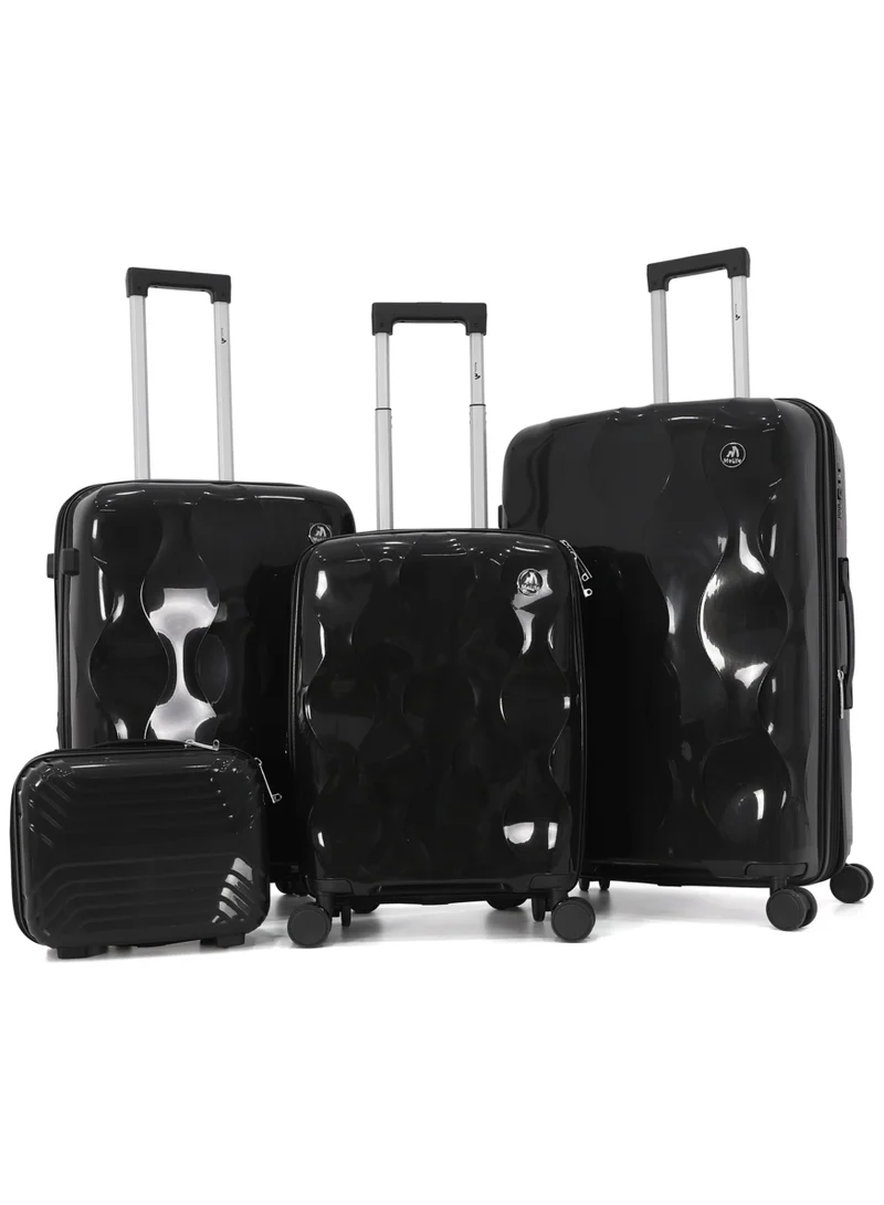 MELIFE MELIFE 5-Piece Hardside Spinner Luggage Set with Cosmetic Case - Lightweight, Durable ABS Shell, 360° Dual Wheels, Built-in TSA Lock