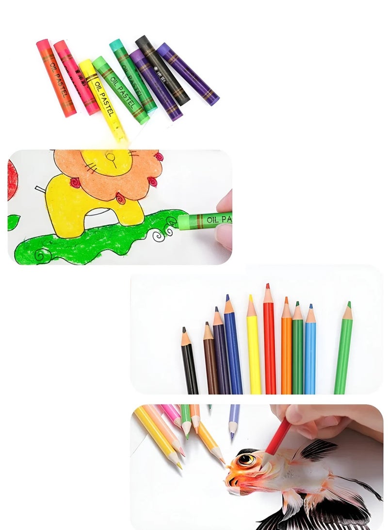 Generic 65-Piece Kids Art Set Animal Design In Briefcase - Image 5