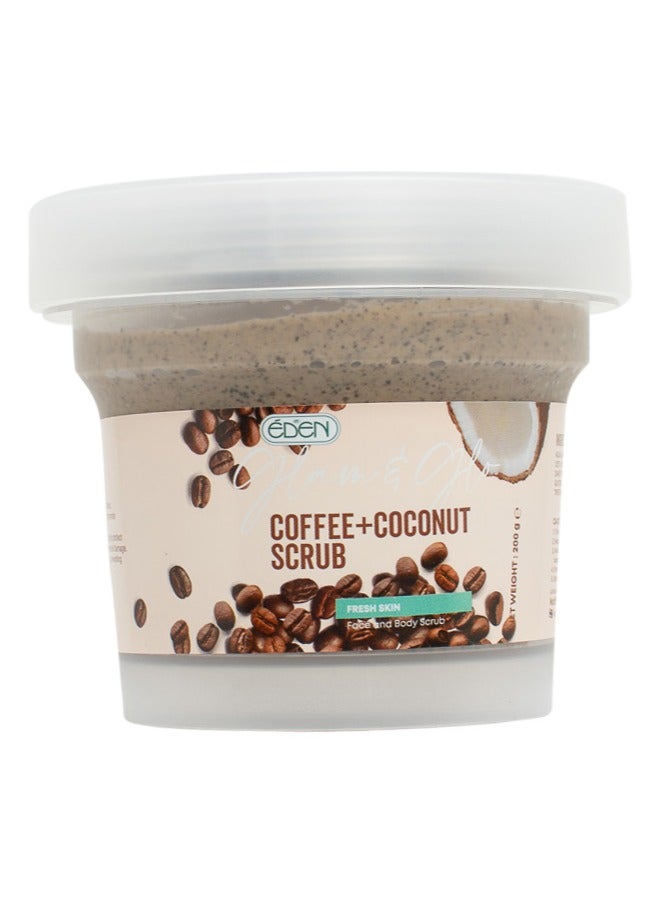 إيدين قهوة جلام آند جلو + مقشر جوز الهند 200 جرام