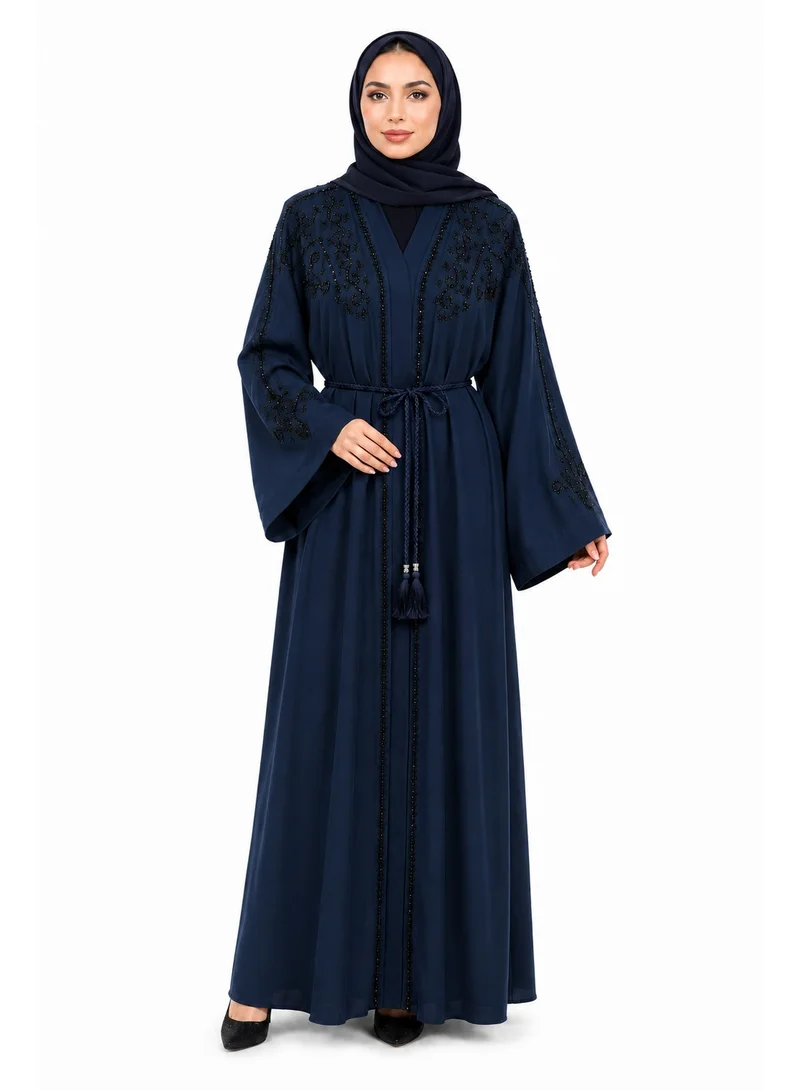 عباءات ريم Embellished Abaya with Matching Sheila