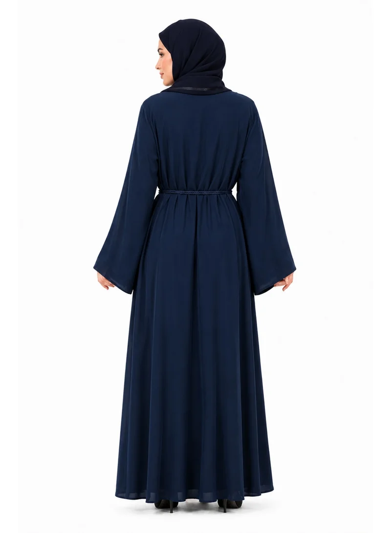 عباءات ريم Embellished Abaya with Matching Sheila