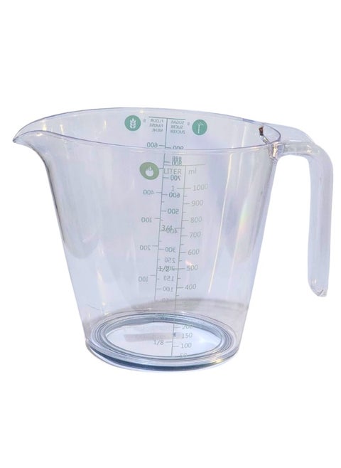 Acrylic measuring jug, graduated measuring cup (1000ml) -blue