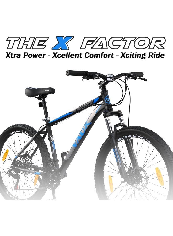 Vaux X-Mount Gear Cycle For Men 27.5T With Aluminium Alloy Frame And Disc Brakes, Multispeed Mtb For Adults With 21 Shimano Gears, Lockout Suspension, Kenda Tyres - Image 3