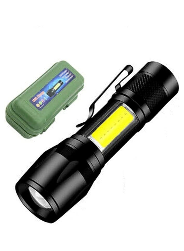 مصباح LED كشاف احترافي للرحلات والأرض – إضاءة فائقة السطوع بعيدة المدى، مقاوم للماء والصدمات، مزود ببطارية قابلة للشحن وأنماط إضاءة متعددة للتخييم والطوارئ. - Image 2