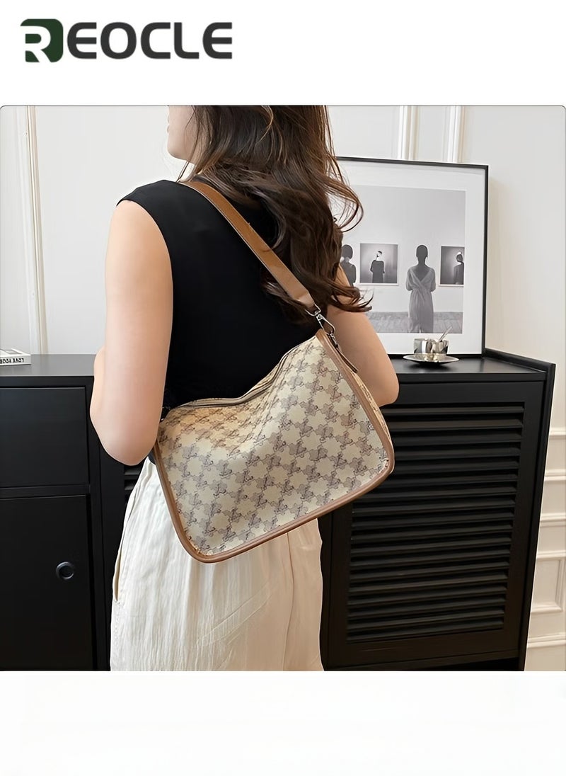 REOCLE Women's Crossbody Bags Leather Shoulder Bag Trendy Fashion Handbags with Adjustable Wide Strap Waterproof Purses for Ladies  - Image 5