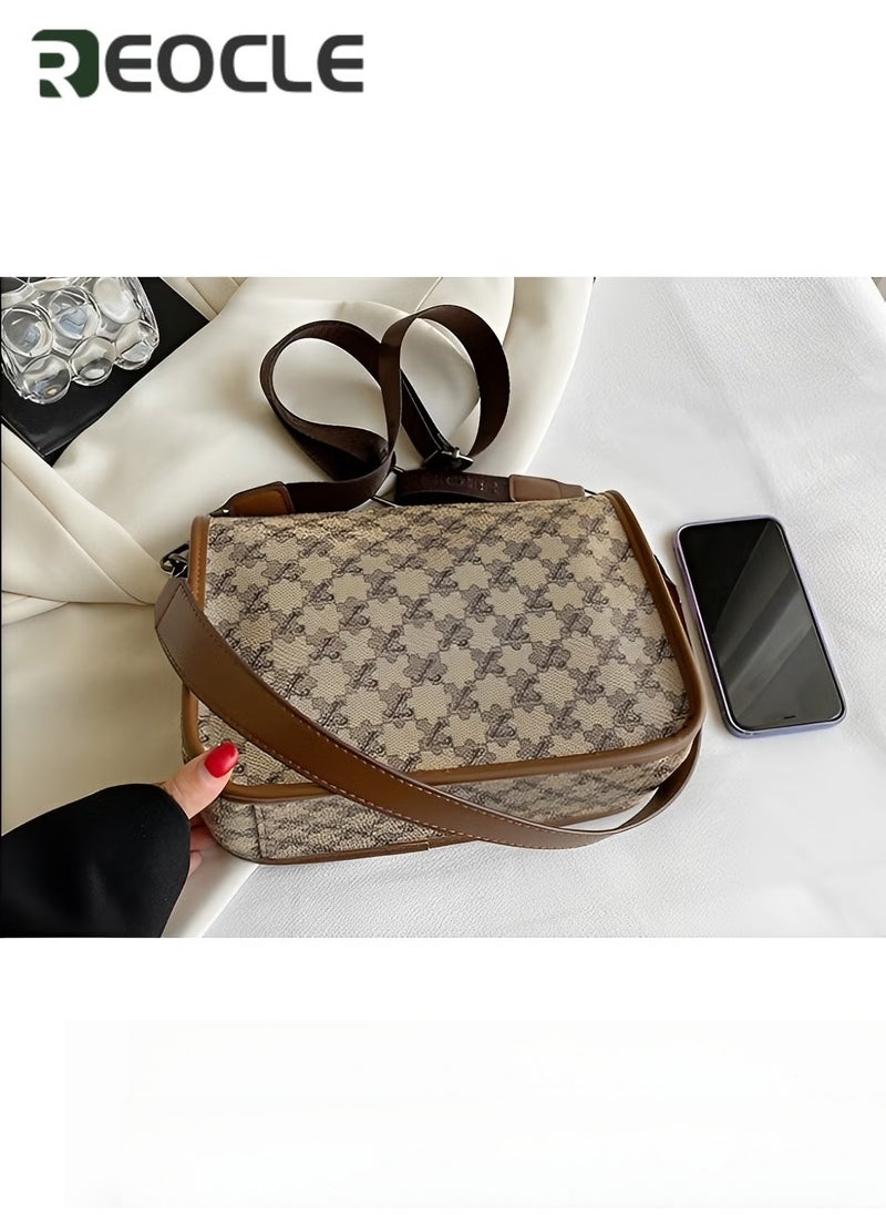 REOCLE Women's Crossbody Bags Leather Shoulder Bag Trendy Fashion Handbags with Adjustable Wide Strap Waterproof Purses for Ladies  - Image 2