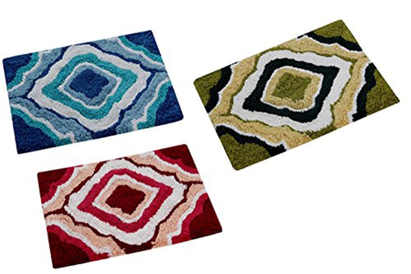 AAZEEM Abstract Modern Door Mat (Multicolour, Cotton, 16 inch x 24 inch) - Image 1