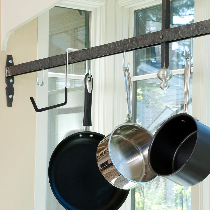 STAHAD 4pcs Heavy Duty Garage Hanging Hooks for Bike and Ladder Storage Black Metal S Hooks for Garage Rafters - Image 3