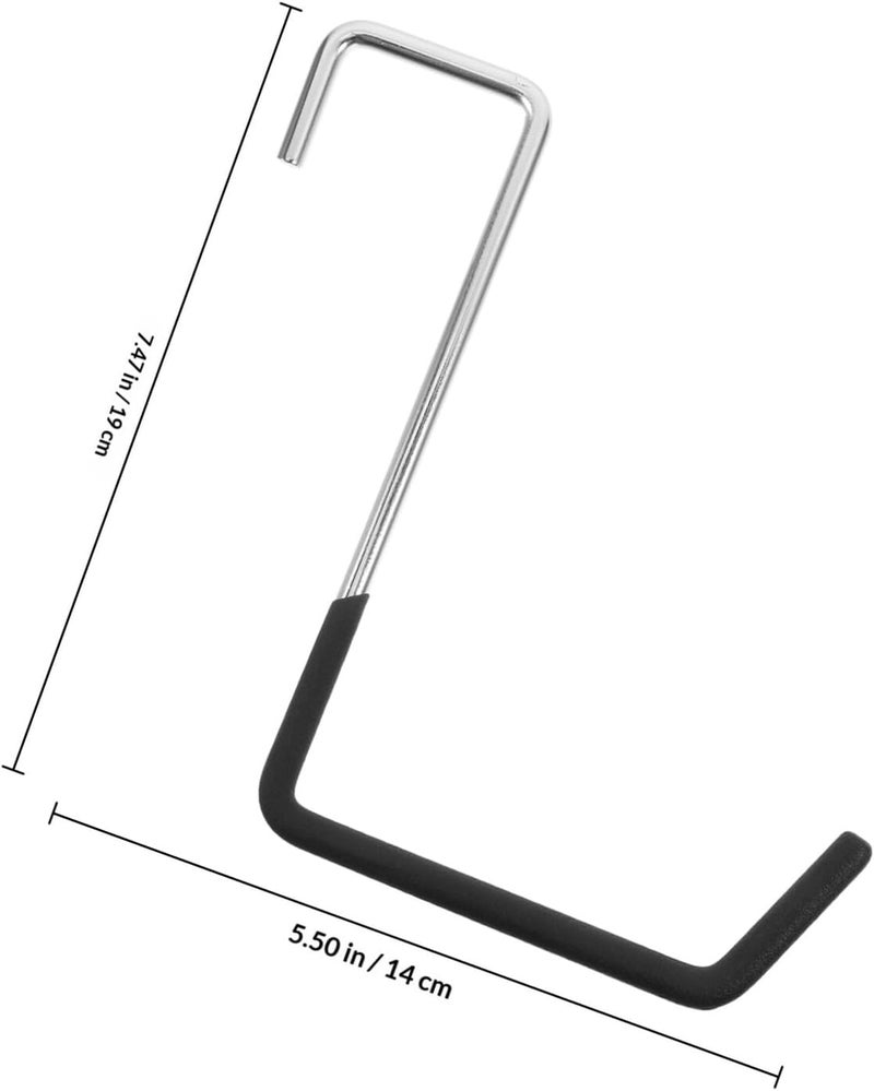 STAHAD 4pcs Heavy Duty Garage Hanging Hooks for Bike and Ladder Storage Black Metal S Hooks for Garage Rafters - Image 2