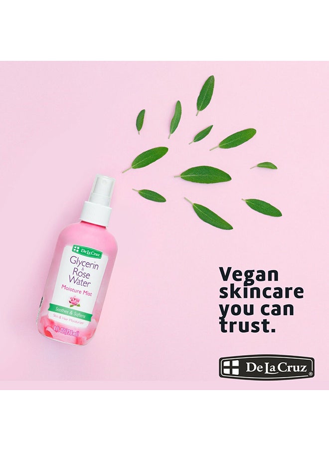 De La Cruz Glycerin And Rose Water Moisture Mist Spray Made In Usa 8 Fl. Oz.  - Image 4