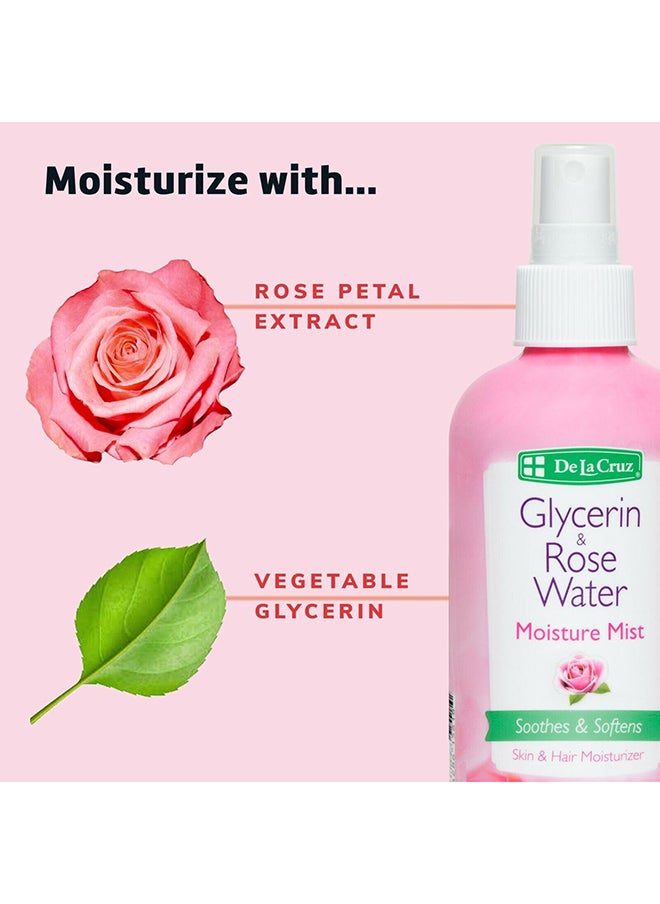 De La Cruz Glycerin And Rose Water Moisture Mist Spray Made In Usa 8 Fl. Oz.  - Image 5
