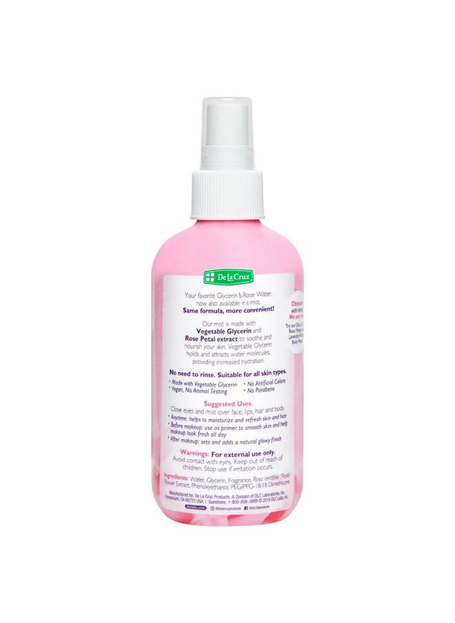 De La Cruz Glycerin And Rose Water Moisture Mist Spray Made In Usa 8 Fl. Oz.  - Image 2