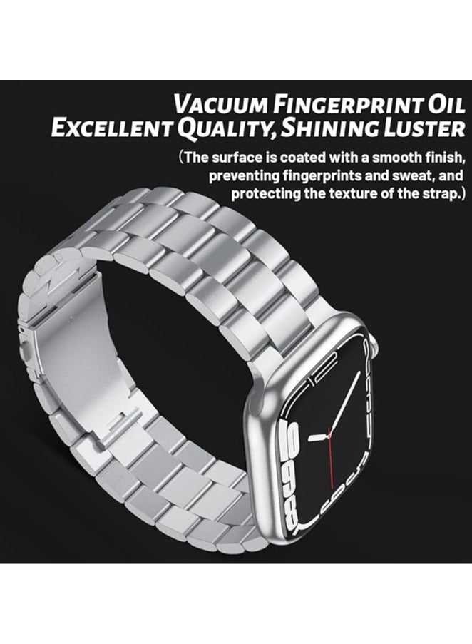 HablTech Compatible for Apple Watch Straps 44mm 45mm 46mm 49mm Stainless iWatch Band Series11/10/9/ 8/7/6/5/4/Ultra/Ultra2/Ultra3/SE/SE1/SE2 - Image 3