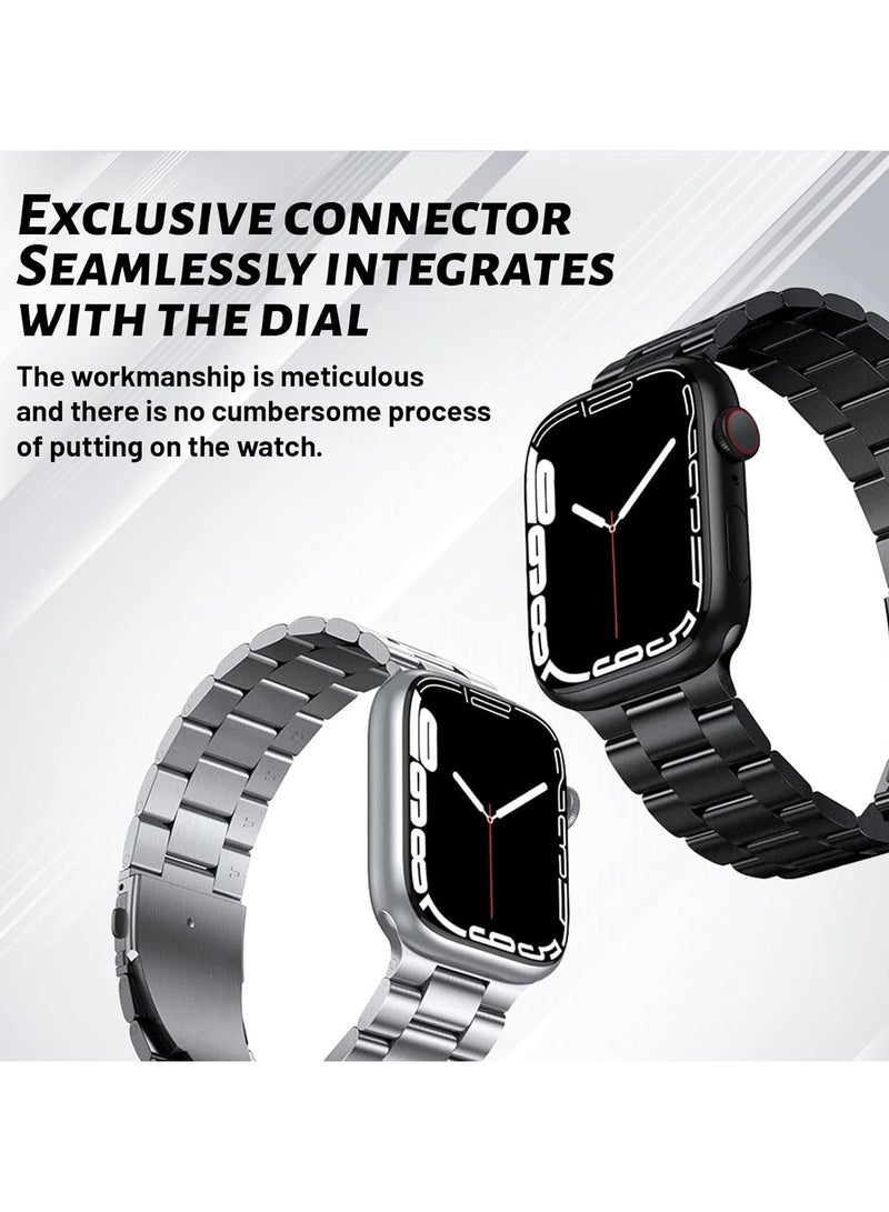 HablTech Compatible for Apple Watch Straps 44mm 45mm 46mm 49mm Stainless iWatch Band Series11/10/9/ 8/7/6/5/4/Ultra/Ultra2/Ultra3/SE/SE1/SE2 - Image 5