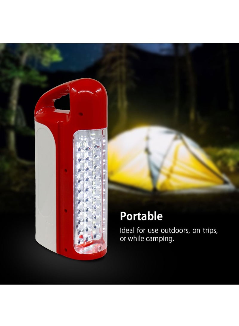 مستر لايت مصباح طوارئ LED سوبر قابل لإعادة الشحن 30 قطعة مع 2 لمبة LED USB و DC شاحن للطاقة الشمسية - Image 4